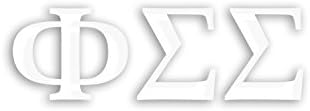 Zvanično licencirani Phi Sigma Sigma 8 x 3 prozorski naljepnica - bijela