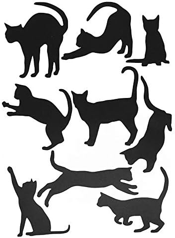 Crne zidne naljepnice za mačke za djecu zidne naljepnice za mačke spavaće sobe vinilne naljepnice zidne umjetničke naljepnice 36PCSby