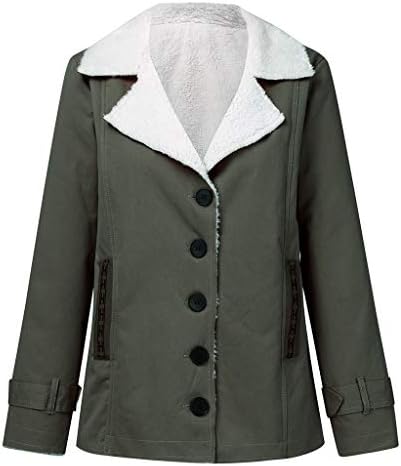 Fulijie Plus size Ženski kaput Topla zima ispisana rever s jednom grudnom kaput s dugim rukavima sa džepom