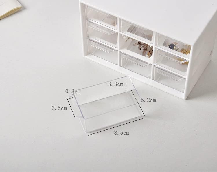 Jiafujin Mini desktop crteća kutija 9 rešetka plastični stol organizator uredski materijal i nakit kutija za odlaganje za ured, školu,
