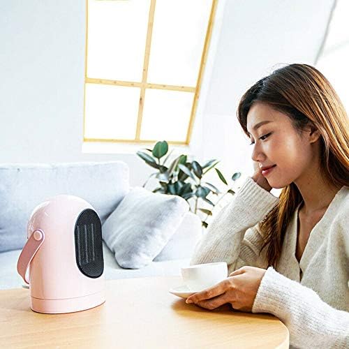 KOqwez33 Mini ručni zatvoreni grijač, Električni grijač za grijanje dvostruke namjene ventilator za hlađenje zraka za kućnu kancelariju Desktop spavaća soba kupatilo Pink