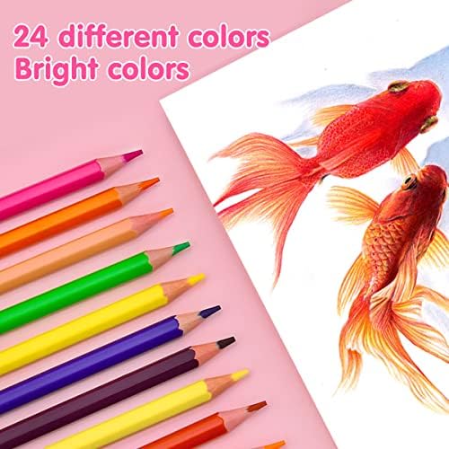 GETRICR 24 kolor pločasto kolor - akvarel olovka za djecu, obojene olovke, akvarelne boje alternative, zanatske zalihe, umjetnički