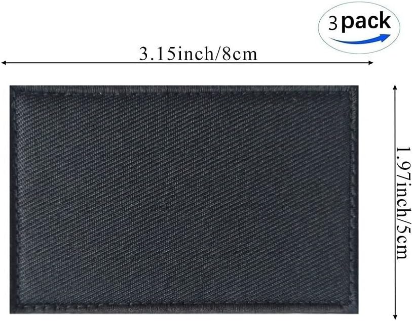 JAVD CYPS 3PACK Čvrsta crnka zastava Patch Pure Color Tactical Patch Patch zastite za šešire, taktičke torbe, jakne, odjeća za patch-a