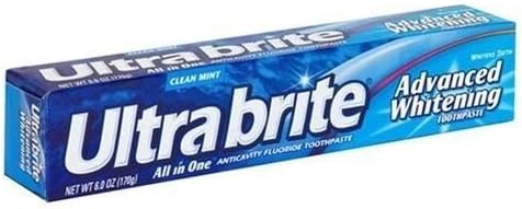 10 Ultra brite Clean Mint Advanced izbjeljivanje zubne paste, 6-oz. Cijevi od ultra brite