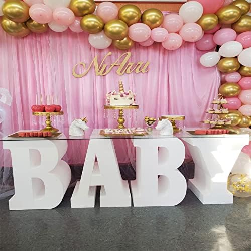 Toaofy Baby pink Backdrop Panel za zabave Sheer Fabric Backdrop zavjese zavjese za princeze rođendan vjenčanja Baby Shower pol otkrivaju