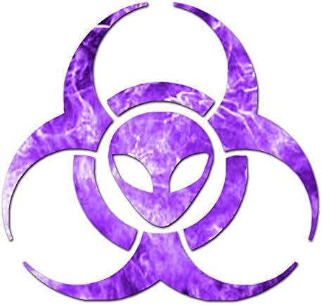 Simbol Alien Biohazard - Vinil naljepnica naljepnica - 6 x 5,75 - crna