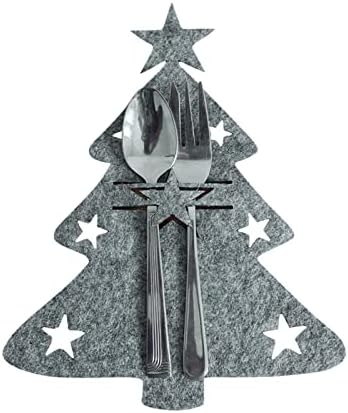 Tkani Punjači za tanjire za večeru viljuška Božićni stol Cover dekoracija pribor za jelo Drvo 4kom i kuhinja,trpezarijski Bar mali