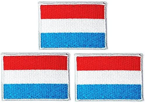 Kleenplus 3kom. 1, 2X1, 7 INČA. Zakrpa Za Zastavu Luksemburga Taktički Vojni Kvadratni Oblik Zastava Vezene Zakrpe Naljepnice Za Državnu