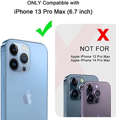 Hekodonk za iPhone 13 Pro Max Case, teška ormarića s rotacijskim prstenom Kickstand, zaslon od stakla, cijelo tijelo otporno na 3