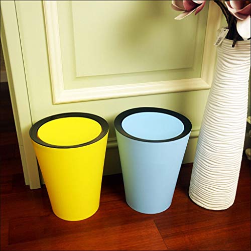 NEOCHY kanta za smeće zatvorene kante za smeće plastična kanta za smeće zatvorena velika Kreativna okrugla kanta za smeće, ured sa poklopcem otpadni papir 9L kuhinjske kante za smeće / plava