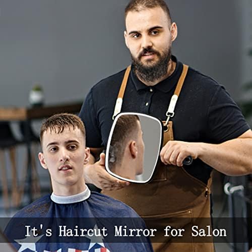 Kmchilj Veliko ručno ogledalo na zid ručno ogledalo Salon Barber ogledalo sa ručkom （9 Š x12.4 L）