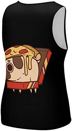 Mops Puppy Burrito Pizza muški tenk Top rukav prsluk Casual Shirts potkošulja za trčanje na plaži trening