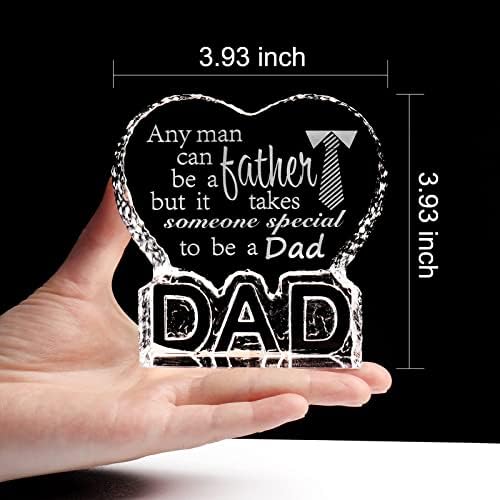 Pokloni za tatu, Fathers Day Pokloni, Tata/Tata / tata pokloni od kćeri / sina / djece - tata oblik kristalni dekor za rođendan Dan