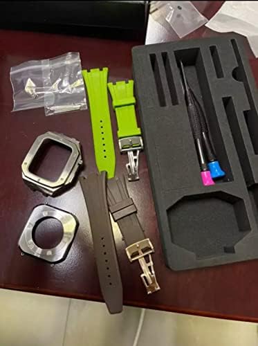 Trdybsk 44mm DIY gumeni remen za Apple Watch Band mod komplet od nehrđajućeg čelika metalna luksuzna futrola sa remenom za iWatch