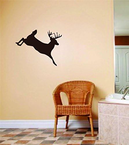 Jumping Running Deer Buck Image-lov na životinje lovac čovjek sa pištoljem slika Art-dječaci muškarci deca krevet Soba sportski hobiji - Peel & amp; stick naljepnica-vinil zid Decal Veličina : 8 inča X 12 inča-22 boje na raspolaganju