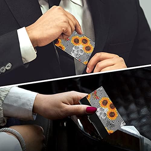 Leptiri Suncokreti držač za vizit karte za žene i muškarce torbica za držač vizitkarte sa kožnom kreditnom karticom lična kartica