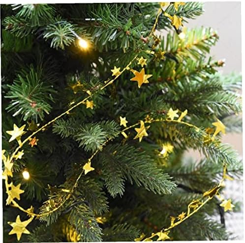 Zonster 7,5m Žica Garland Tinsel Star Ripbons Božićno uređenje stabla za kućni rođendan božićne zabave ukrasi zlato