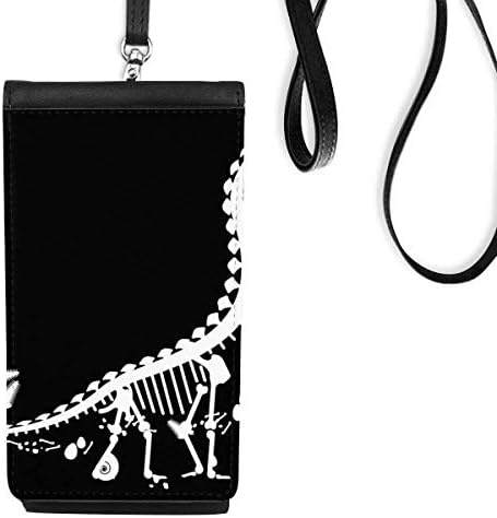 Dinosaur kosti kosti vegetacijski telefon novčanik torbica visi mobilna torbica crni džep