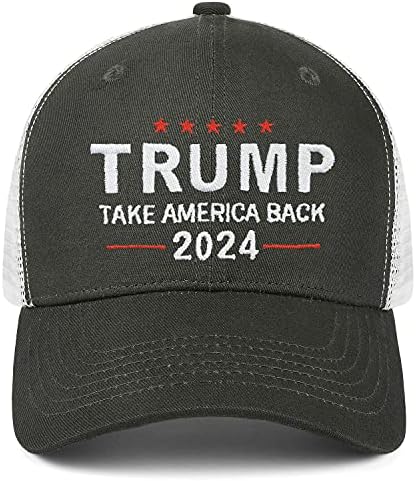 Trump 2024 šešir vezeni Maga Američki šešir za zastavu Trump 2024 kapa Podesiva kapa za Bejzbol kamiondžiju