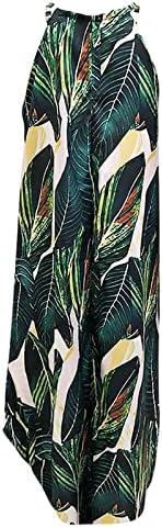 Maxi haljine za žene 2023 ljetni tropski Cvjetni Boho sarafan Halter o-izrez na plaži bez rukava duga haljina