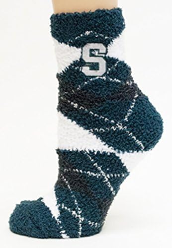 donegal bay DB fan Gear Michigan State Spartans NCAA Argyle Fuzzy čarape za spavanje