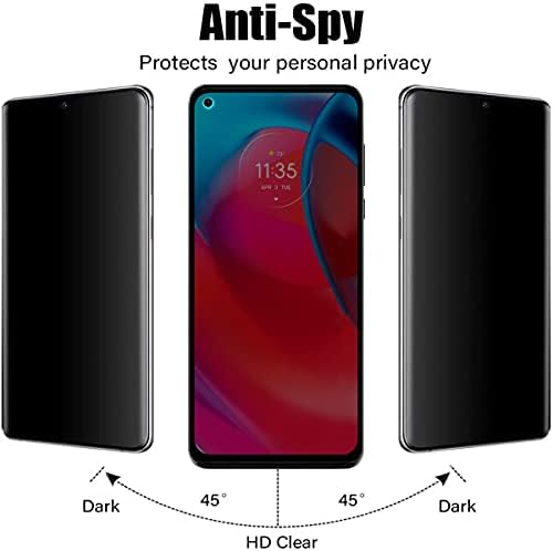 AISELAN za Motorola Moto G Stylus 5G 2021 Zaštita ekrana za privatnost, [2 kom] zaštitni Film od kaljenog stakla protiv špijunskog
