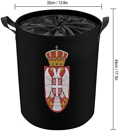 Zastava Srbije velika korpa za veš sa vezicama vodootporna korpa za veš sklopiva korpa za odlaganje Organizator igračaka