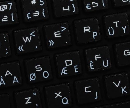 Programer Dvorak naljepnica za tastaturu Bijela slova transparentna pozadina za Desktop, Laptop i Notebook je kompatibilan sa Apple
