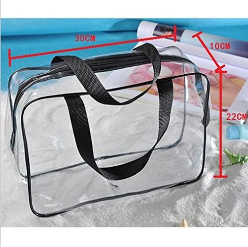 Sunnym PVC multifunkcionalna torba za pohranu za pohranu prozirna perska kozmetička torba prozirna tri komada set završne vrećice velike, srednje i male tri komada Blackset