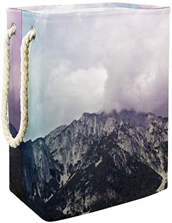 MAPOLO korpa za veš planinski pejzaž pejzaž sklopiva platnena korpa za odlaganje veša sa ručkama odvojivi nosači koji dobro drže vodootporne