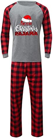 2023 Uklapanje božićne pidžame za obitelj Xmas dugih rukava Santa Claus Tee Pant Odmor u Padnjasu za porodicu