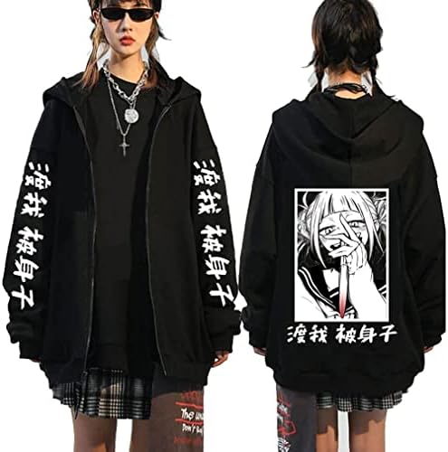 Ubeisy Symish Anime Zip-up Hoodeie 3D pulover džepovi Cosplay patentna dukserica Anime odjeća