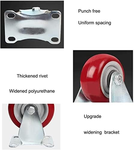 Nianxinn 2 inčni teški pribor za teške opreme za gumenu gumenu točkovanje Vucno sredstvo za vuču volana 1,5-inčni kotačići, veličine: