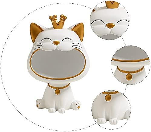 N / A Mačke u obliku skladištenja kreditira kreativni dekor za skladištenje Početna Desktop ukras bijela Lucky Mačke Torch Ključni