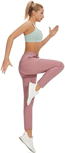 Persit ženske lagane joggere sa džepovima, visokim brzim suhim četverostrukim pantalonskim pantalonama koji planiraju pješačke pantalone