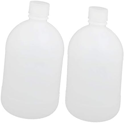 X-dree 2pcs 1000ml Plastična kružna laboratorijska reagent boca za brtvljenje boca za brtvljenje bijele boje (2 UNIDS 1000ml Plástico