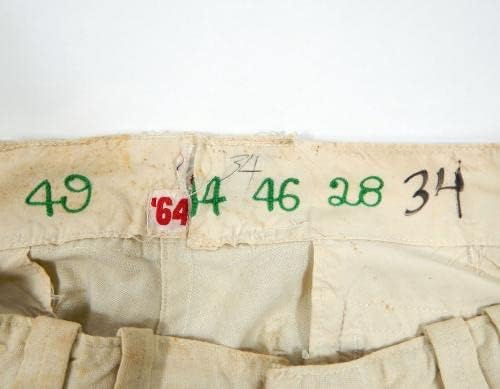 1964 Kansas City Athletics Tom Ferrick 49 Igra Polovne bijele hlače DP26400 - Igra Polovne MLB hlače