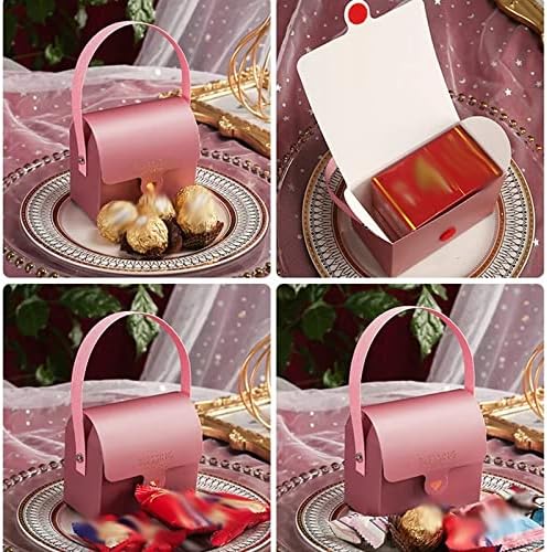 ZJHYXYH 10kom blagoslov vjenčanje poklon kutija Rođendanska zabava Baby Shower Candy Chocolate Packaigng usluge sa ručkom