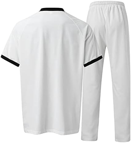 IOPQO TUXEDO odijela za muškarce muški setovi 2 komada odijela Majica Modni trenerki Ležerni set Plus size kratki rukav