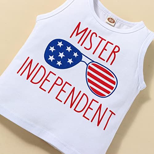 Vivifayeeeeee novorođenčad dječaka 4. jula odijelo neovisnosti Dan Vest majica bez rukava Top američki set