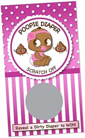 Poopie Pelene Za Djevojčice Baby Shower Scratch Off Kartice 1 - - Potrepštine Za Tuširanje Za Bebe - Karte Za Tombolu Za Tuširanje-Scratch