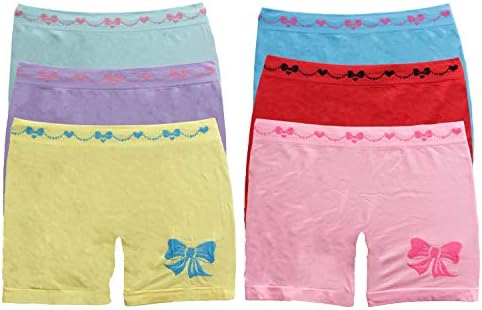 Gilbins Girls iznad koljena besprijekorne boje u najlonskim biciklističkim kratkim hlačama za sport ili pod suknjem, 6 pakovanja