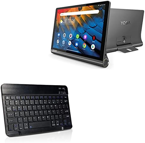 BoxWave tastatura kompatibilna sa Lenovo Yoga Smart Tab Wi-Fi-SlimKeys Bluetooth tastaturom, prenosiva Tastatura sa integrisanim komandama za Lenovo Yoga Smart Tab Wi-Fi-Jet Black