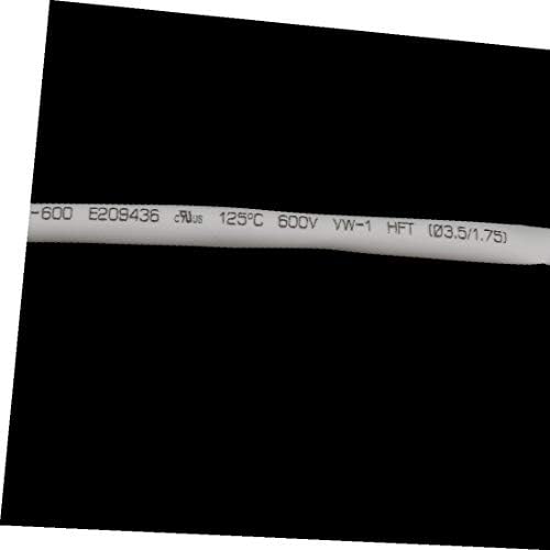 X-dree dužina dužine 3,5 mm Unutrašnja dia poliolefin izolirana toplotna skupljana cijev žica White White (25m de longitud 3,5 mm