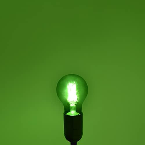LUXRITE A19 Edison LED zelena sijalica, 4.5 W , obojena staklena nit, ul lista, E26 standardna baza, unutrašnja Vanjska, trijem, dekoracija, zabava, odmor, događaj, kućna rasvjeta