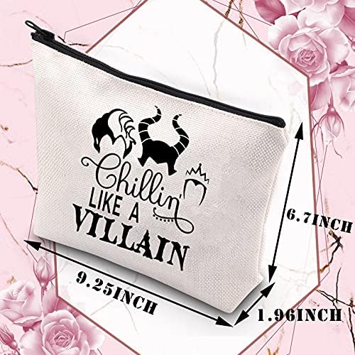 Bdpwss Evil Queen torba za šminkanje Chillin ' Like A Villain kozmetička torba za Villain Fans poklon Bad Princesses putna torbica