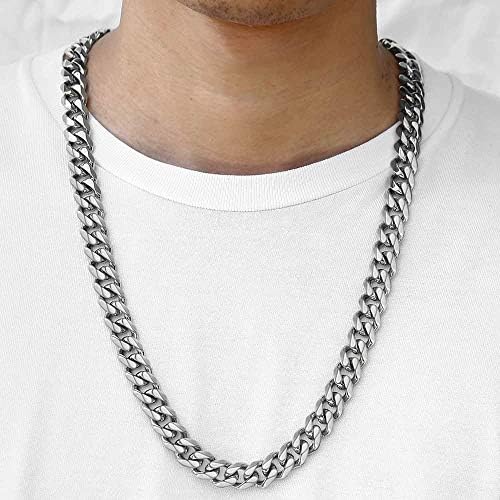 Trendsmax 15mm Curb kubanska lančana ogrlica za muškarce žene teška 316L nehrđajući čelik srebrna zlatna boja 18 20 24 30 inča
