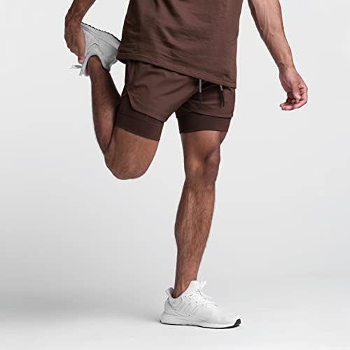 Diotsr Muške 2 u 1 Trkenje za vježbanje za muškarce Lagane kratke hlače za trening Brze suhe The Gym Shorts sa džepom telefona