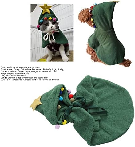 Enzz PET zimska odjeća, izbjegavajte prolijevanje slatkog božićnog ogrtača od poliestera meka i udobnog za unutarnji za unutarnji