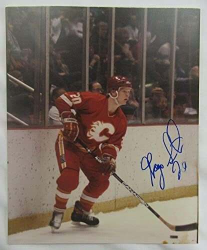 Gary Suter potpisao automatsko autogram 8x10 fotografija I - autogramirane NHL fotografije